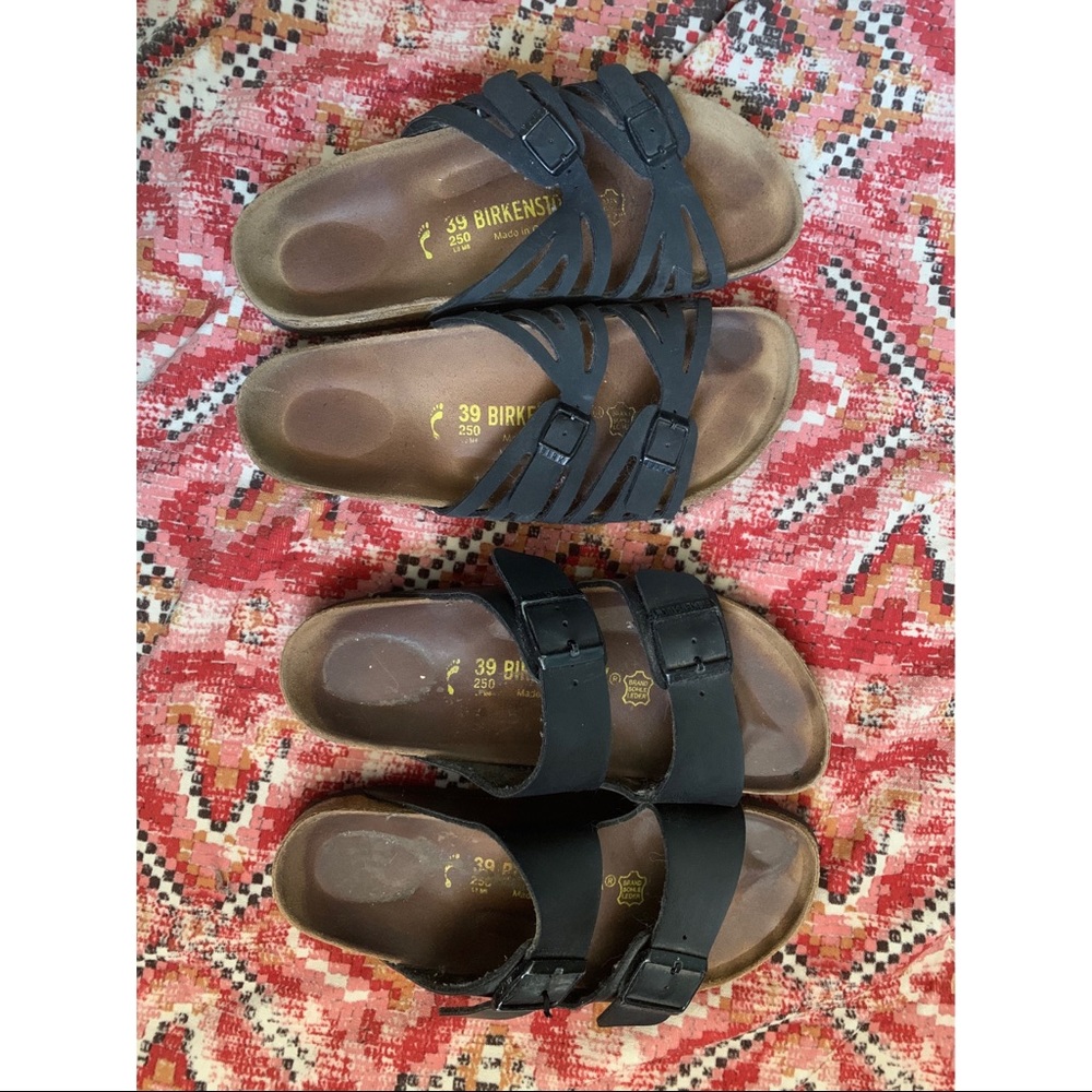 2 pairs of Birkenstock sandals